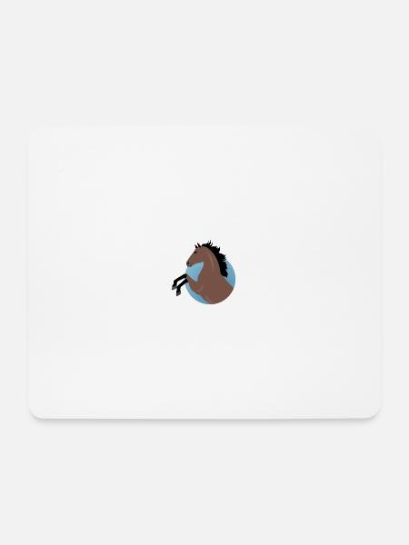 Pferde - Mousepad (Querformat) - Weiß