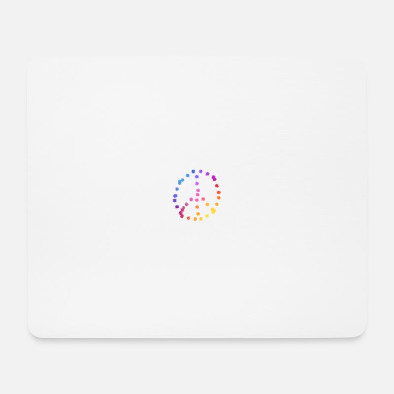 PEACESYMBOLYMUTICKOLOR - Tapis de souris (format paysage) - blanc
