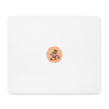 Capybara_Disco_Roller_Skates - Tapis de souris (format paysage) - blanc - Devant