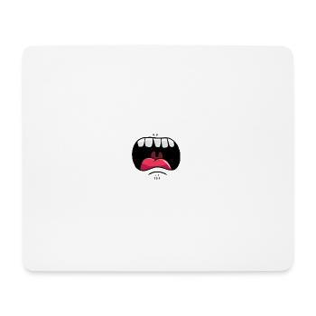 Schrei Gesicht lustig Gesichtsmaske Geschenk - Mousepad (Querformat) - Weiß - Vorne