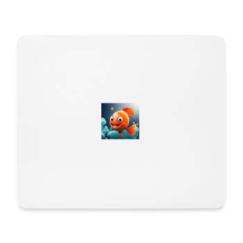 Süsser fröhlicher Clownfisch im Meer mit Korallen - Mousepad (Querformat) - Weiß - Vorne