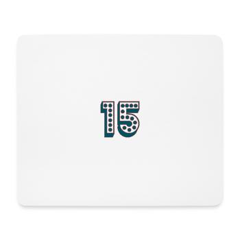 15. 15 JAHRE. 15-JÄHRIGES JUBILÄUM. 15-JÄHRIGES JUBILÄUM. - Mousepad (Querformat) - Weiß - Vorne