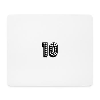 10. 10 JAHRE. 10-JÄHRIGES JUBILÄUM. 10-JÄHRIGES JUBILÄUM. - Mousepad (Querformat) - Weiß - Vorne