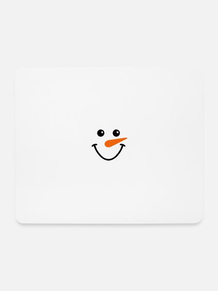 Freundlicher Schneemann - Weihnachten Winter - Mousepad (Querformat) - Weiß