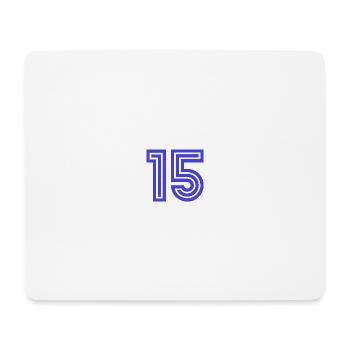 15. 15 ANS. 15e ANNIVERSAIRE. ANNIVERSAIRE 15 ANS. - Tapis de souris (format paysage) - blanc - Devant