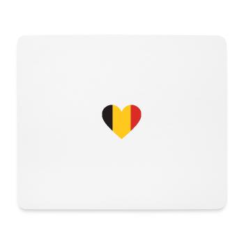 Belgische Herz-Trikolore - Mousepad (Querformat) - Weiß - Vorne
