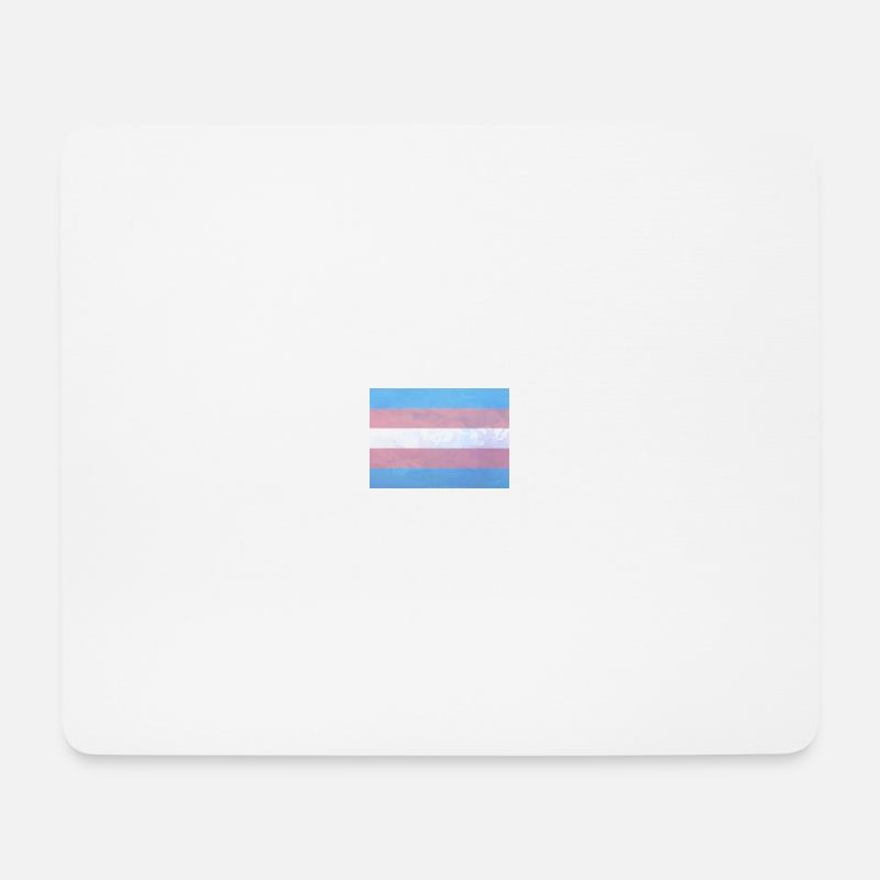 Trans Pride Flag - Mousepad (Querformat) - Weiß