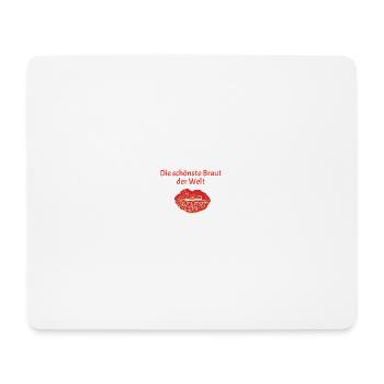 schönste Braut - Mousepad (Querformat) - Weiß - Vorne