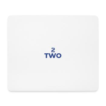 DESIGN CHIFFRE 2 EN LETTRE ET SYMBOLE TYPOGRAPHIE - Tapis de souris (format paysage) - blanc - Devant
