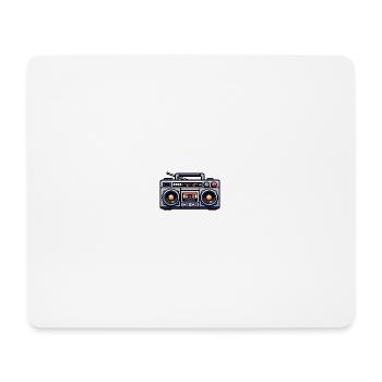 Retro Boombox Illustration - Mousepad (Querformat) - Weiß - Vorne