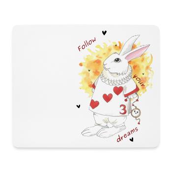 Follow your Dreams - Tapis de souris (format paysage) - blanc - Devant