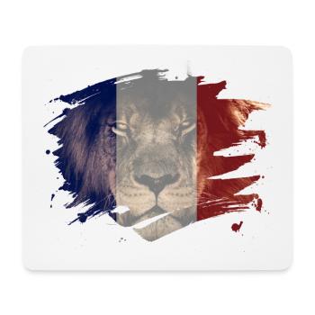 Drapeau france, lion africain, image - Tapis de souris (format paysage) - blanc - Devant