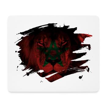 Morocco Lion Flag Paint Splatter - Mouse Pad (horizontal) - white - Front