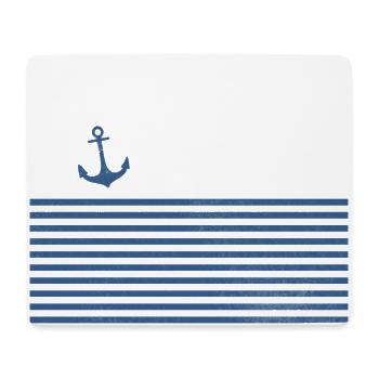 Anchor Strip Regatta Nautical for Captain Boat - Mouse Pad (horizontal) - white - Front