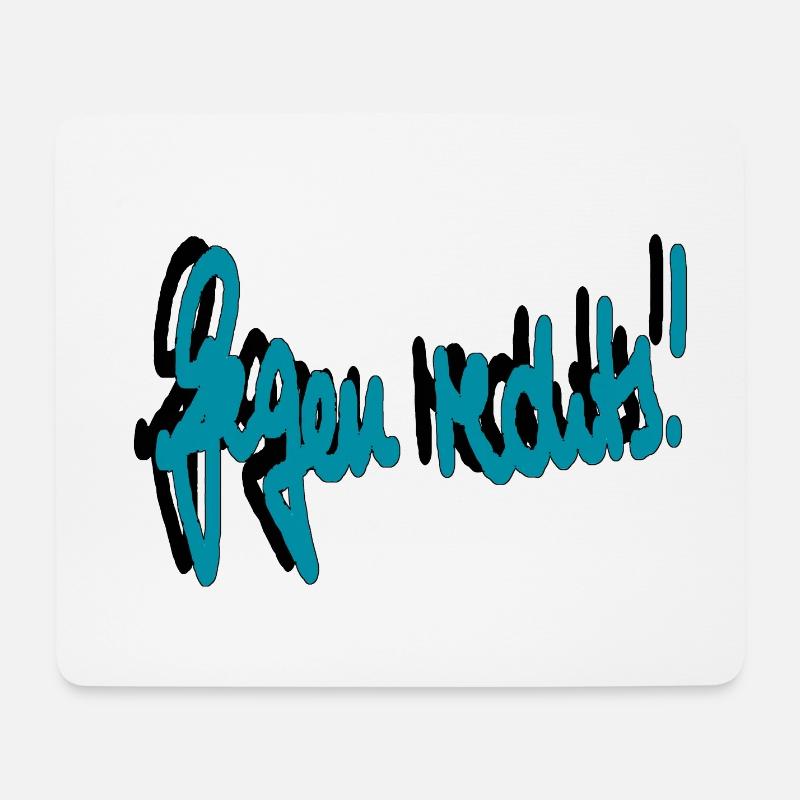 gegen rechts - Mousepad (Querformat) - Weiß