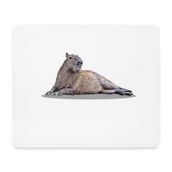 Capybara - Mousepad (Querformat) - Weiß - Vorne