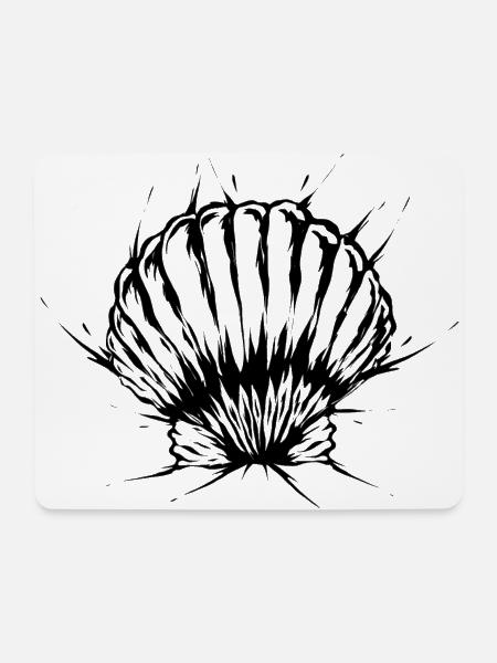 Muschel Strand Urlaub - Mousepad (Querformat) - Weiß