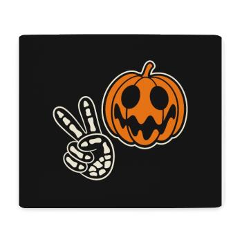 Halloween Pumpkin Skeleton Peace Halloween - Mouse Pad (horizontal) - white - Front