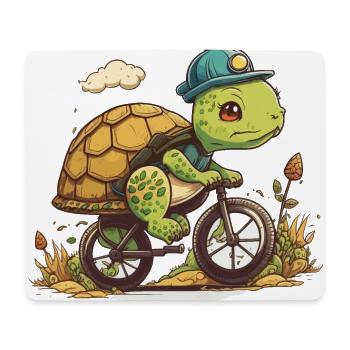 Tortoise Bicycle - Mouse Pad (horizontal) - white - Front