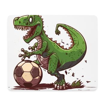 Dino Soccer Star - Tapis de souris (format paysage) - blanc - Devant