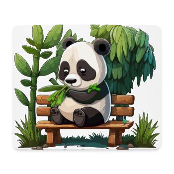 Bambus-Buffet - Mousepad (Querformat) - Weiß - Vorne
