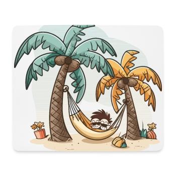 Der Entspannungs-Guru - Mousepad (Querformat) - Weiß - Vorne