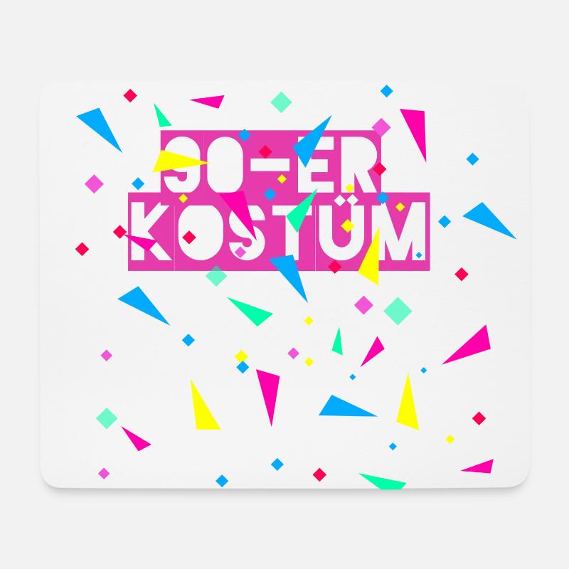 90-er kostüm,kostüm, 90-er, karneval, konfetti - Mousepad (Querformat) - Weiß