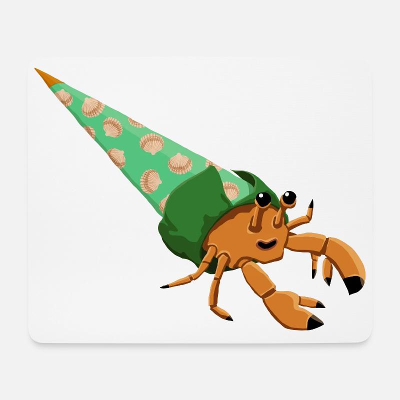 Einsiedlerkrebs Schultüte - Mousepad (Querformat) - Weiß