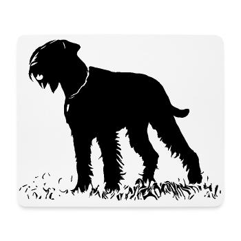 Riesenschnauzer / Schnauzer Hunde Design Geschenk - Mousepad (Querformat) - Weiß - Vorne
