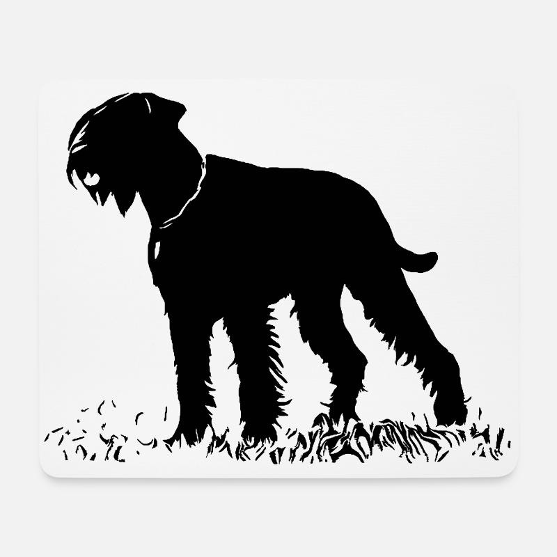 Riesenschnauzer / Schnauzer Hunde Design Geschenk - Mousepad (Querformat) - Weiß