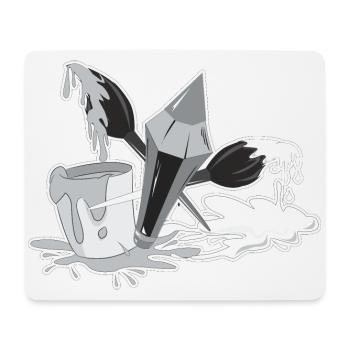 Pinsel Farbe Stift Maler Künstler Geschenk - Mousepad (Querformat) - Weiß - Vorne