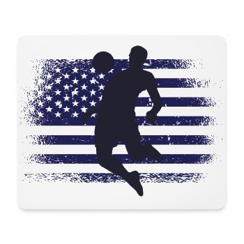 USA Fußball Trikot Amerikanische Flagge - Mousepad (Querformat) - Weiß - Vorne