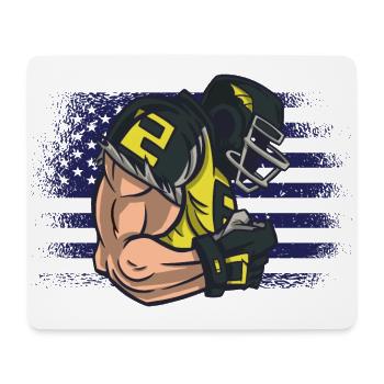 Maillot de football américain Drapeau des États-Unis - Tapis de souris (format paysage) - blanc - Devant