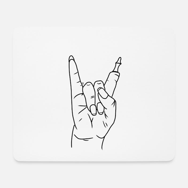 Metall Zombie Frau Hand - Mousepad (Querformat) - Weiß