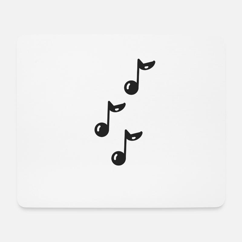Musiknoten - Mousepad (Querformat) - Weiß