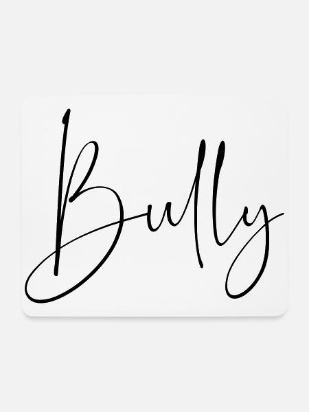 Bully Schriftzug schwarz - Mousepad (Querformat) - Weiß