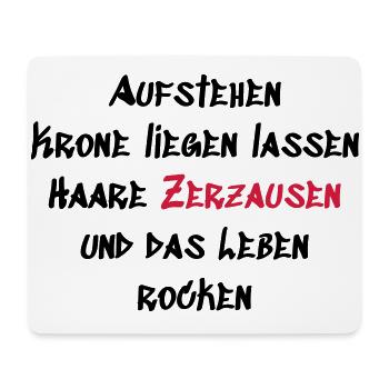 Leben rocken - Mousepad (Querformat) - Weiß - Vorne