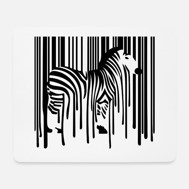 ZEBRA Barcode Drippy Graffiti Street Art - Tapis de souris (format paysage) - blanc