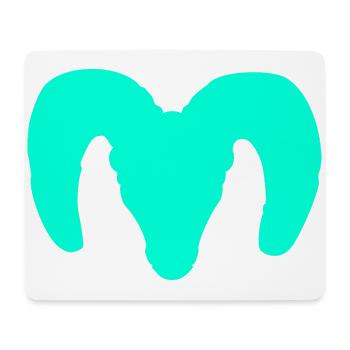 Dickhornschaf Silhouette – Wildnis pur - Mousepad (Querformat) - Weiß - Vorne