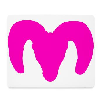 Dickhornschaf Silhouette – Wildnis pur - Mousepad (Querformat) - Weiß - Vorne