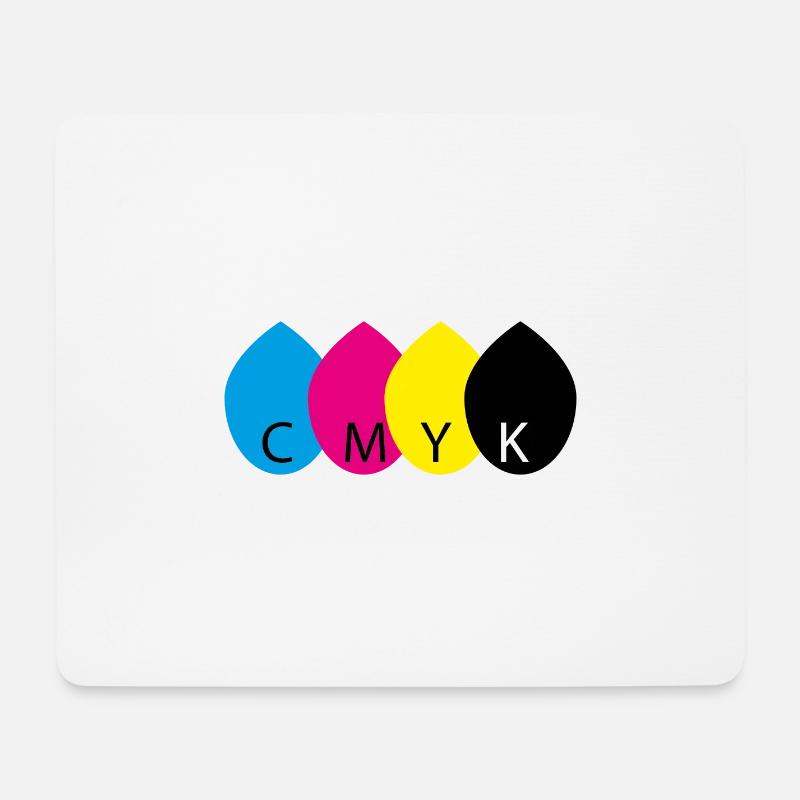 CMYK - Mousepad (Querformat) - Weiß