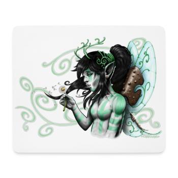 Gehörnte Fee - 2022 - Mousepad (Querformat) - Weiß - Vorne