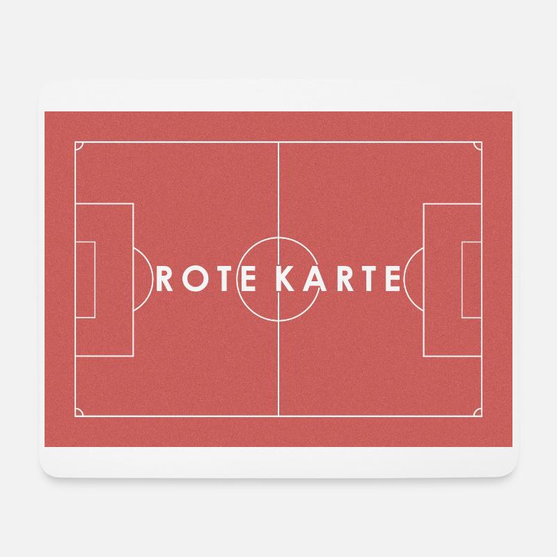 ROTE KARTE Fußball Statement - Mousepad (Querformat) - Weiß