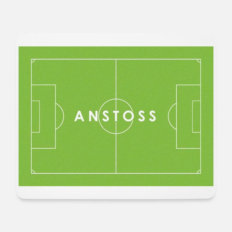 ANSTOSS Fußball Statement - Mousepad (Querformat) - Weiß