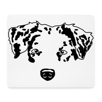 minimal Australian Shepherd Aussie dog - Mouse Pad (horizontal) - white - Front