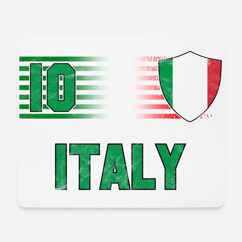 Italien Fußball Mannschaft - Mousepad (Querformat) - Weiß