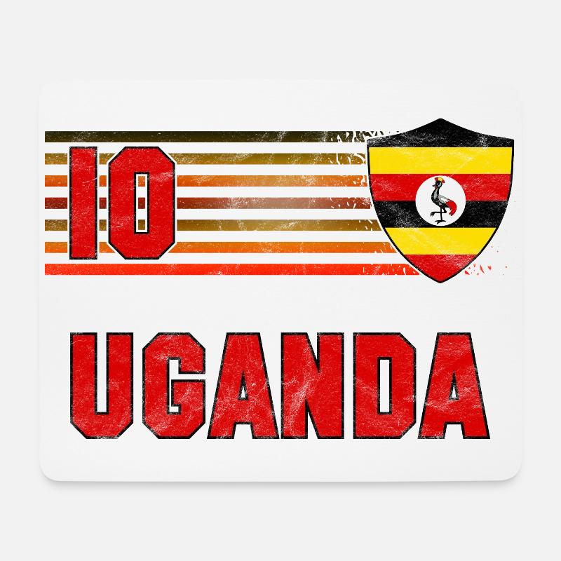 Uganda Fußball Mannschaft - Mousepad (Querformat) - Weiß