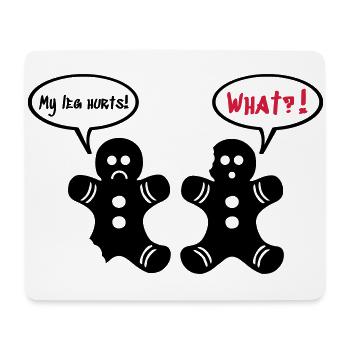 My leg hurts - Mouse Pad (horizontal) - white - Front