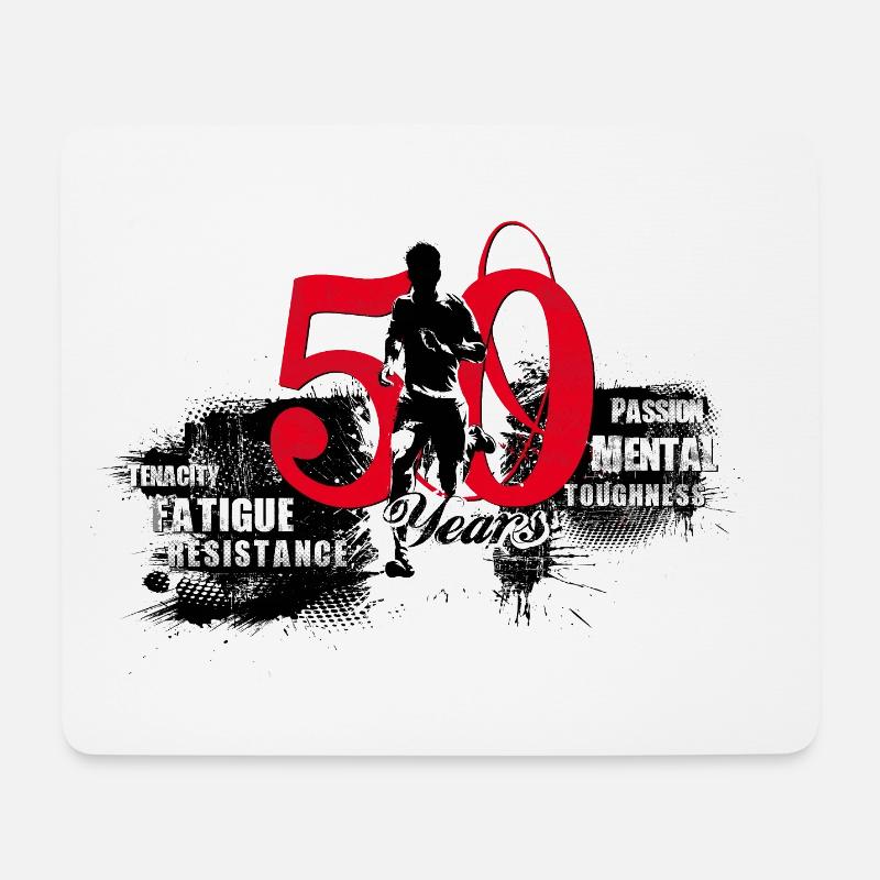 Läufer - 50. Geburtstag - Mousepad (Querformat) - Weiß