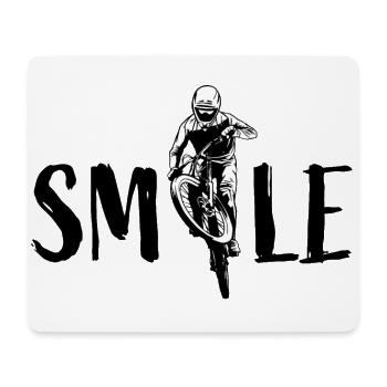 Smile - Vélo Vélo Dirt Bike VTT VTT - Tapis de souris (format paysage) - blanc - Devant